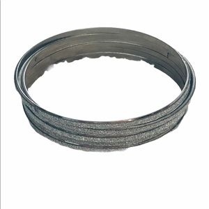 Set of Six Silver Glittering Bracelets